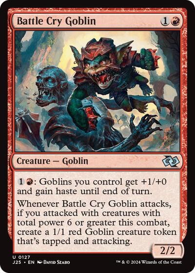 Battle Cry Goblin J25 #127 (Near Mint Uncommon) Magic: The Gathering: Foundations Jumpstart