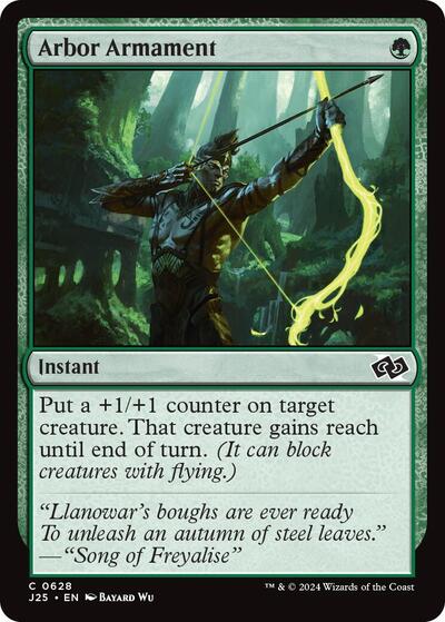 Arbor Armament J25 #628 (Near Mint Common) Magic: The Gathering: Foundations Jumpstart