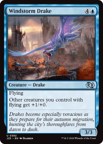 Windstorm Drake J25 #392 (Near Mint Uncommon) Magic: The Gathering: Foundations Jumpstart