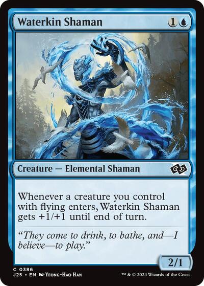 Waterkin Shaman J25 #386 (Near Mint Common) Magic: The Gathering: Foundations Jumpstart