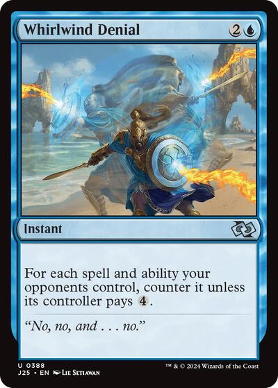 Whirlwind Denial J25 #388 (Near Mint Uncommon) Magic: The Gathering: Foundations Jumpstart