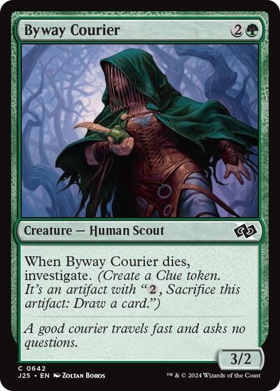 Byway Courier J25 #642 (Near Mint Common) Magic: The Gathering: Foundations Jumpstart