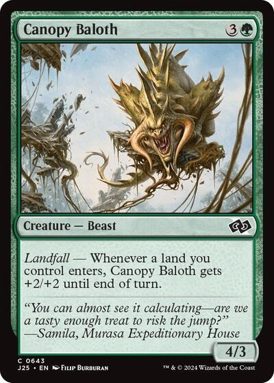 Canopy Baloth J25 #643 (Near Mint Common) Magic: The Gathering: Foundations Jumpstart