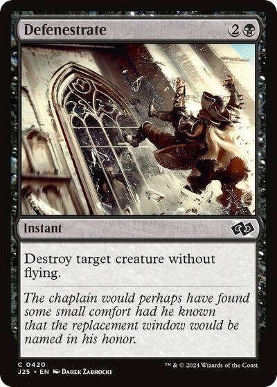 Defenestrate J25 #420 (Near Mint Common) Magic: The Gathering: Foundations Jumpstart