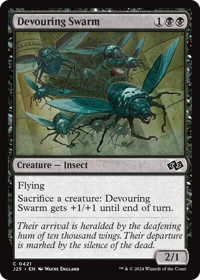 Devouring Swarm J25 #421 (Near Mint Common) Magic: The Gathering: Foundations Jumpstart