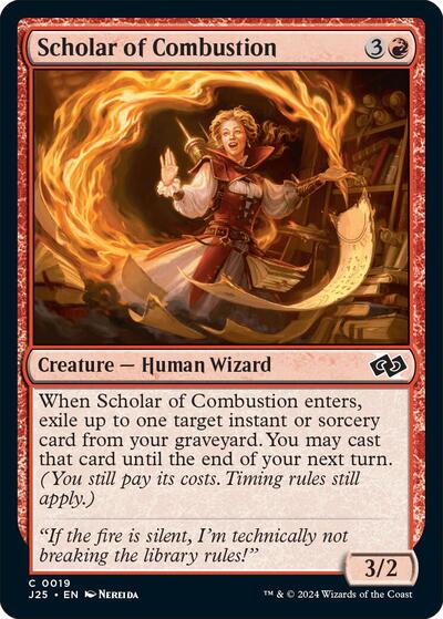 Scholar of Combustion J25 #19 (Near Mint Common) Magic: The Gathering: Foundations Jumpstart