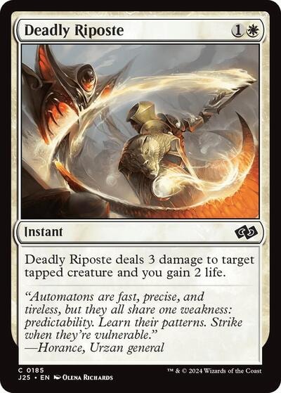 Deadly Riposte J25 #185 (Near Mint Common) Magic: The Gathering: Foundations Jumpstart