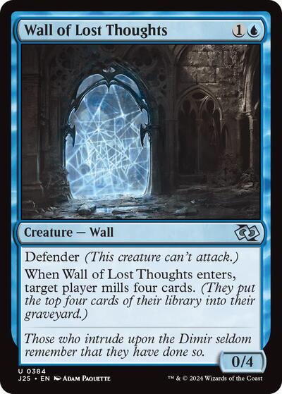 Wall of Lost Thoughts J25 #384 (Near Mint Uncommon) Magic: The Gathering: Foundations Jumpstart