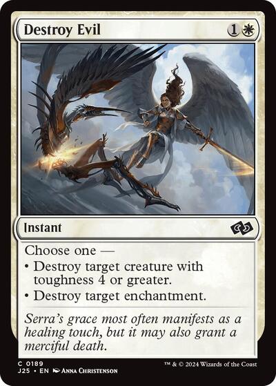 Destroy Evil J25 #189 (Near Mint Common) Magic: The Gathering: Foundations Jumpstart