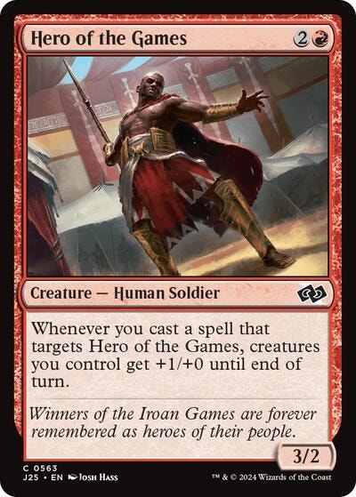 Hero of the Games J25 #563 (Near Mint Common) Magic: The Gathering: Foundations Jumpstart