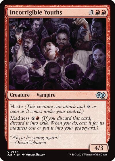 Incorrigible Youths J25 #564 (Near Mint Uncommon) Magic: The Gathering: Foundations Jumpstart