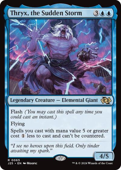 Thryx the Sudden Storm Anime J25 #65 (Near Mint Rare) Magic: The Gathering: Foundations Jumpstart
