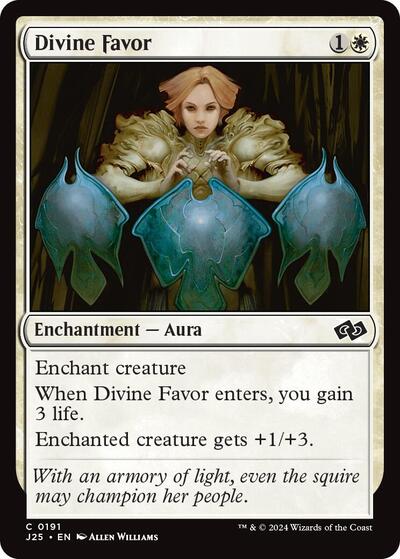 Divine Favor J25 #191 (Near Mint Common) Magic: The Gathering: Foundations Jumpstart