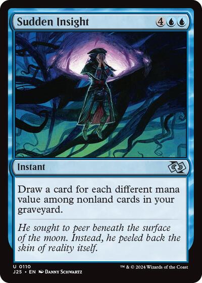 Sudden Insight J25 #110 (Near Mint Uncommon) Magic: The Gathering: Foundations Jumpstart