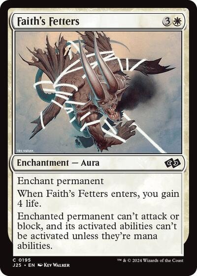 Faiths Fetters J25 #195 (Near Mint Common) Magic: The Gathering: Foundations Jumpstart