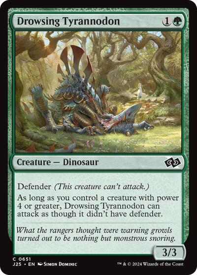 Drowsing Tyrannodon J25 #651 (Near Mint Common) Magic: The Gathering: Foundations Jumpstart
