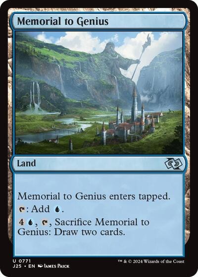 Memorial to Genius J25 #771 (Near Mint Uncommon) Magic: The Gathering: Foundations Jumpstart