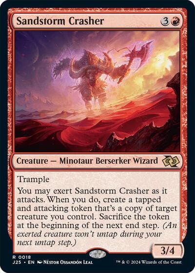 Sandstorm Crasher J25 #18 (Near Mint Rare) Magic: The Gathering: Foundations Jumpstart