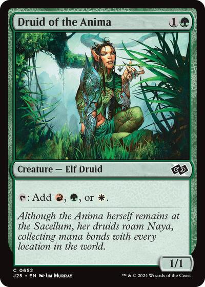 Druid of the Anima J25 #652 (Near Mint Common) Magic: The Gathering: Foundations Jumpstart
