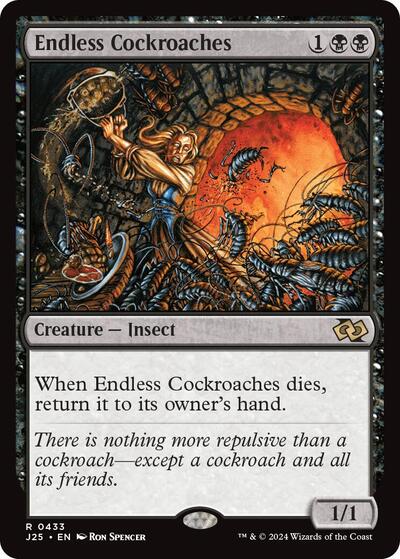 Endless Cockroaches J25 #433 (Near Mint Rare) Magic: The Gathering: Foundations Jumpstart