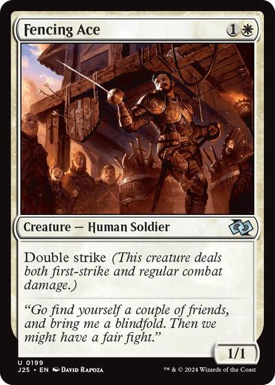 Fencing Ace J25 #199 (Near Mint Uncommon) Magic: The Gathering: Foundations Jumpstart