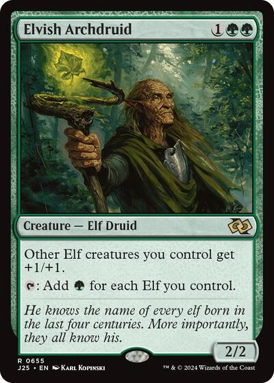 Elvish Archdruid J25 #655 (Near Mint Rare) Magic: The Gathering: Foundations Jumpstart