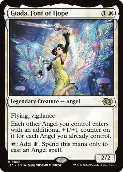 Giada Font of Hope Anime J25 #60 (Near Mint Rare) Magic: The Gathering: Foundations Jumpstart