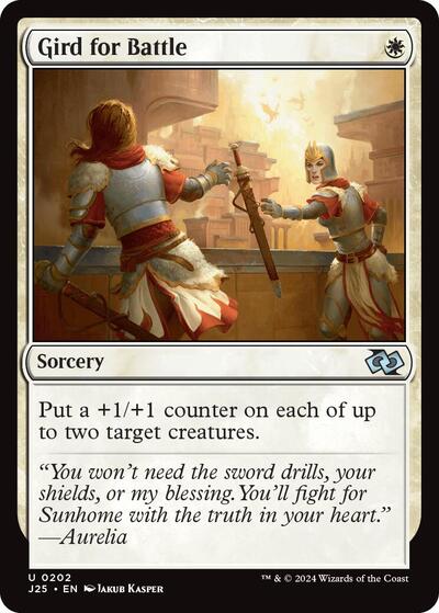 Gird for Battle J25 #202 (Near Mint Uncommon) Magic: The Gathering: Foundations Jumpstart