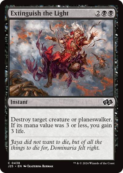 Extinguish the Light J25 #438 (Near Mint Common) Magic: The Gathering: Foundations Jumpstart
