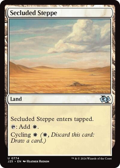 Secluded Steppe J25 #774 (Near Mint Uncommon) Magic: The Gathering: Foundations Jumpstart