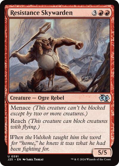 Resistance Skywarden J25 #591 (Near Mint Uncommon) Magic: The Gathering: Foundations Jumpstart