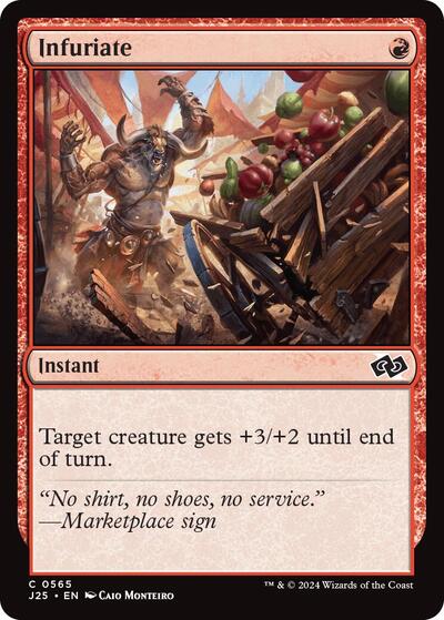 Infuriate J25 #565 (Near Mint Common) Magic: The Gathering: Foundations Jumpstart