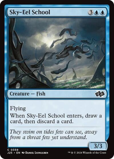 Sky Eel School J25 #359 (Near Mint Common) Magic: The Gathering: Foundations Jumpstart