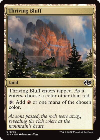 Thriving Bluff J25 #775 (Near Mint Common) Magic: The Gathering: Foundations Jumpstart