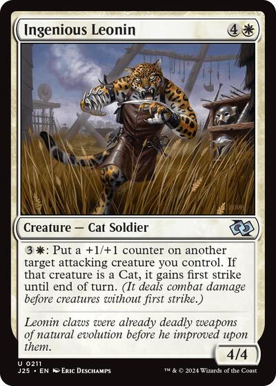 Ingenious Leonin J25 #211 (Near Mint Uncommon) Magic: The Gathering: Foundations Jumpstart