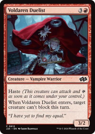 Voldaren Duelist J25 #612 (Near Mint Common) Magic: The Gathering: Foundations Jumpstart