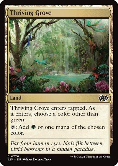 Thriving Grove J25 #776 (Near Mint Common) Magic: The Gathering: Foundations Jumpstart