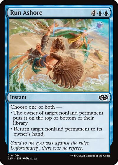 Run Ashore J25 #109 (Near Mint Common) Magic: The Gathering: Foundations Jumpstart