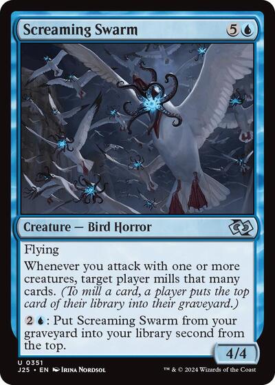 Screaming Swarm J25 #351 (Near Mint Uncommon) Magic: The Gathering: Foundations Jumpstart