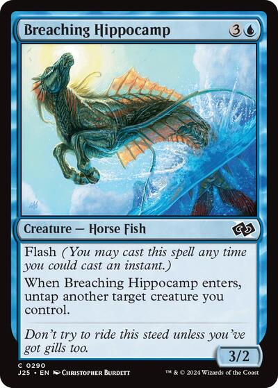 Breaching Hippocamp J25 #290 (Near Mint Common) Magic: The Gathering: Foundations Jumpstart
