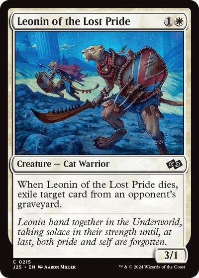 Leonin of the Lost Pride J25 #215 (Near Mint Common) Magic: The Gathering: Foundations Jumpstart
