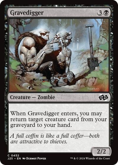 Gravedigger J25 #452 (Near Mint Common) Magic: The Gathering: Foundations Jumpstart