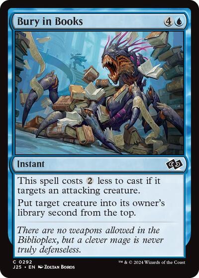 Bury in Books J25 #292 (Near Mint Common) Magic: The Gathering: Foundations Jumpstart