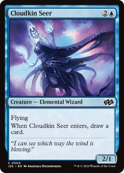 Cloudkin Seer J25 #300 (Near Mint Common) Magic: The Gathering: Foundations Jumpstart
