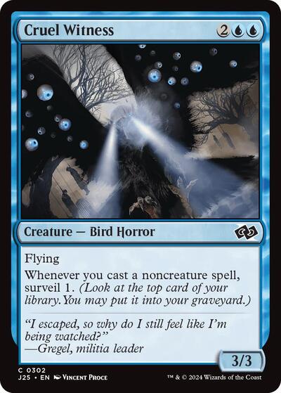 Cruel Witness J25 #302 (Near Mint Common) Magic: The Gathering: Foundations Jumpstart