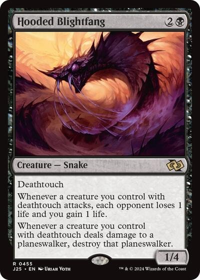Hooded Blightfang J25 #455 (Near Mint Rare) Magic: The Gathering: Foundations Jumpstart