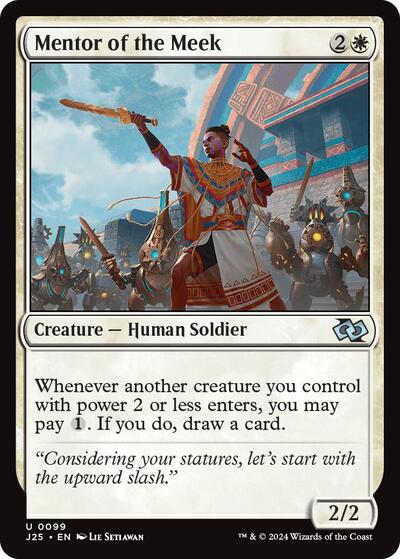 Mentor of the Meek J25 #99 (Near Mint Uncommon) Magic: The Gathering: Foundations Jumpstart