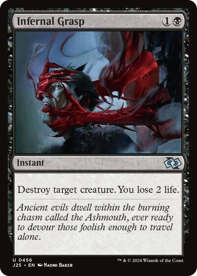 Infernal Grasp J25 #456 (Near Mint Uncommon) Magic: The Gathering: Foundations Jumpstart