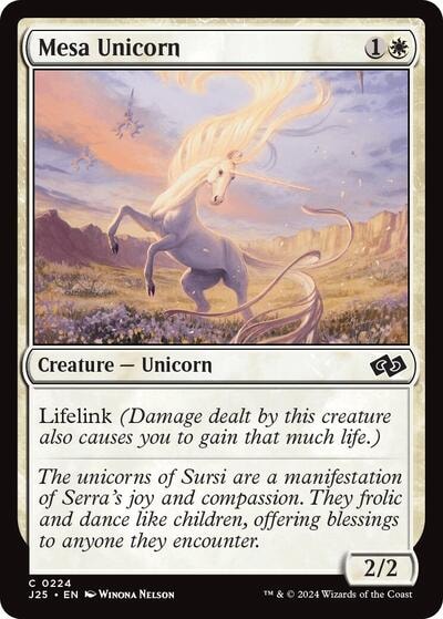 Mesa Unicorn J25 #224 (Near Mint Common) Magic: The Gathering: Foundations Jumpstart