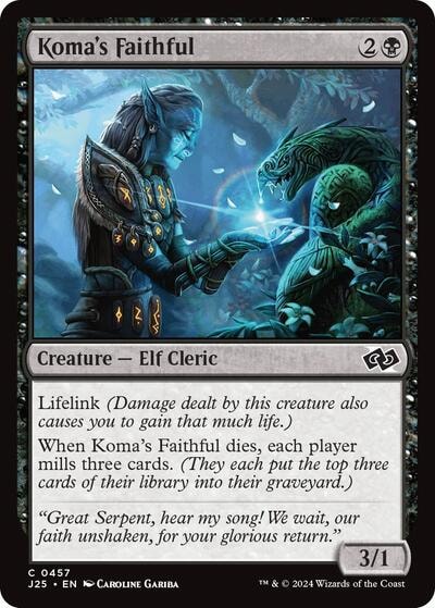Komas Faithful J25 #457 (Near Mint Common) Magic: The Gathering: Foundations Jumpstart
